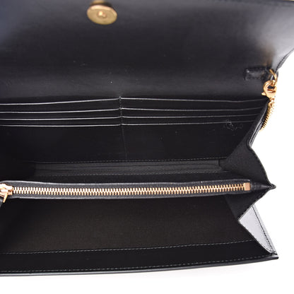 Versace Calfskin 90's Vintage Logo Chain Evening Bag Black 5 of 9