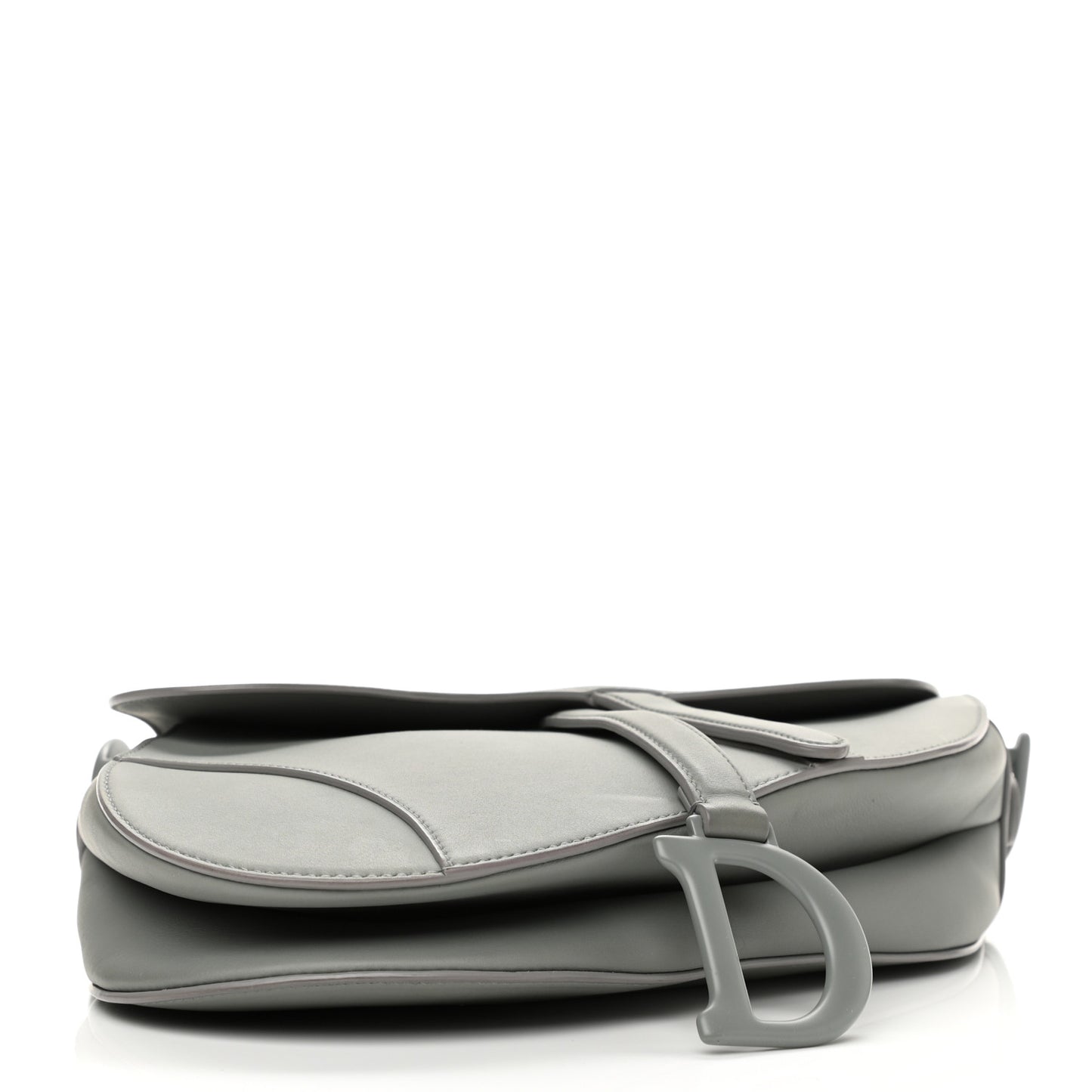 Ultra Matte Calfskin Saddle Bag Grey