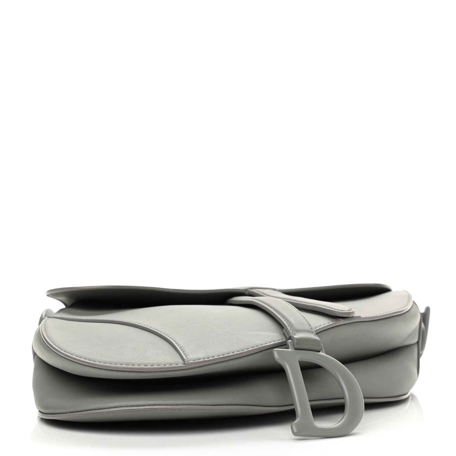 Christian Dior Ultra Matte Calfskin Saddle Bag Grey 4 of 12