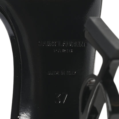 Saint Laurent Patent Calfskin Opyum 110 Sandals 37 Black 7 of 9