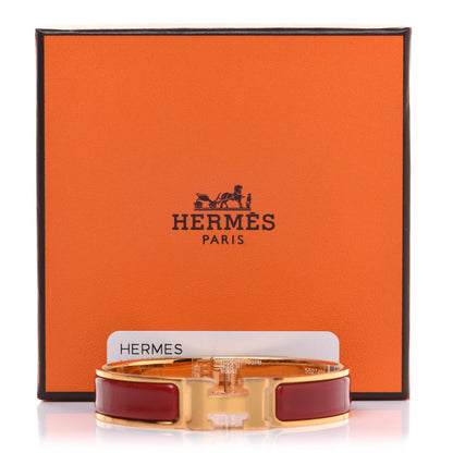 Hermes Enamel Narrow Clic Clac H Bracelet PM Rouge 6 of 6