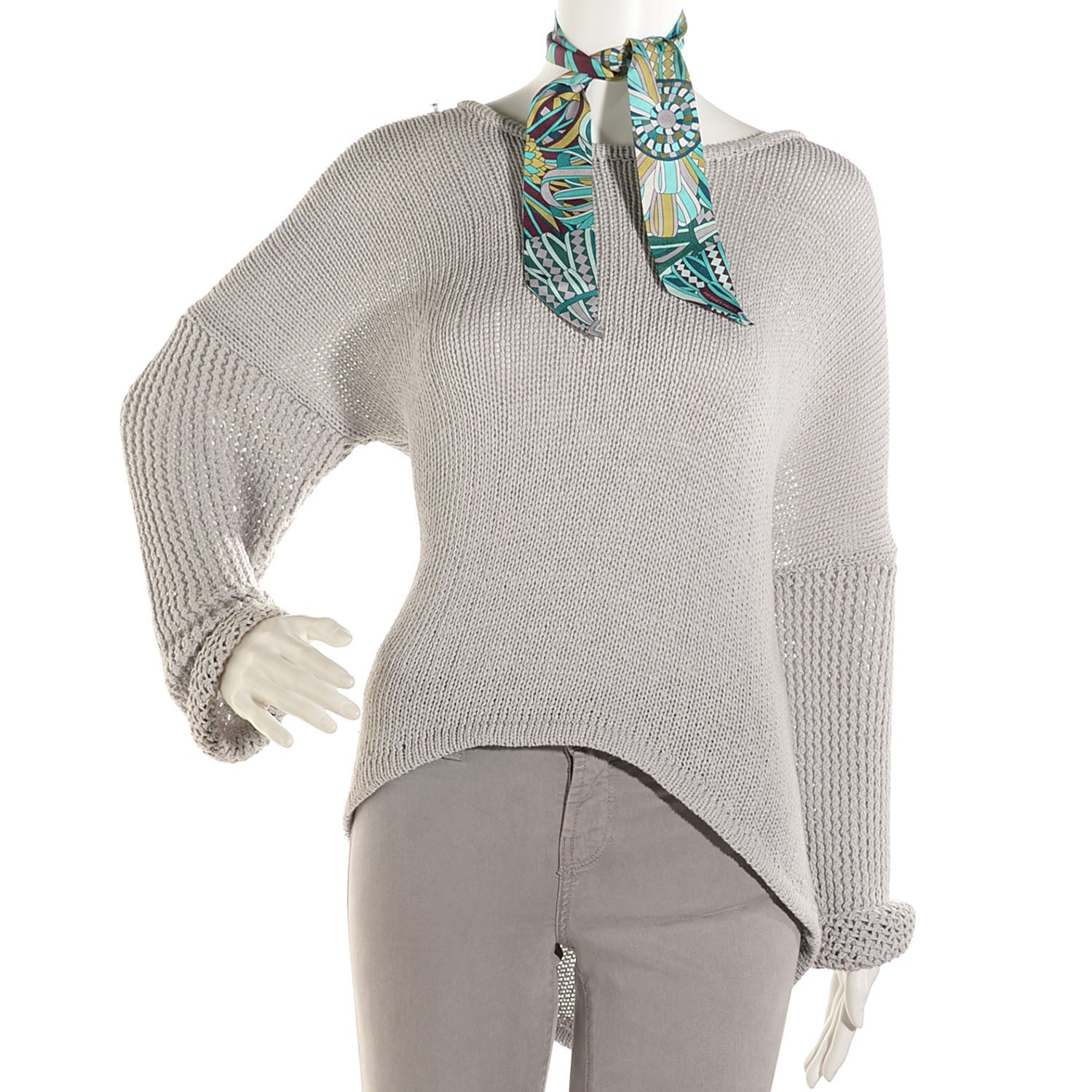 Hermes Silk Les Flots Du Cheval Twilly Turquoise 2 of 6