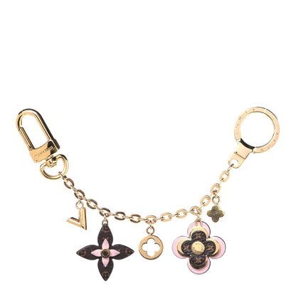Louis Vuitton Brass Monogram Blooming Flowers Bag Charm Key Holder Rose Ballerine 1 of 4