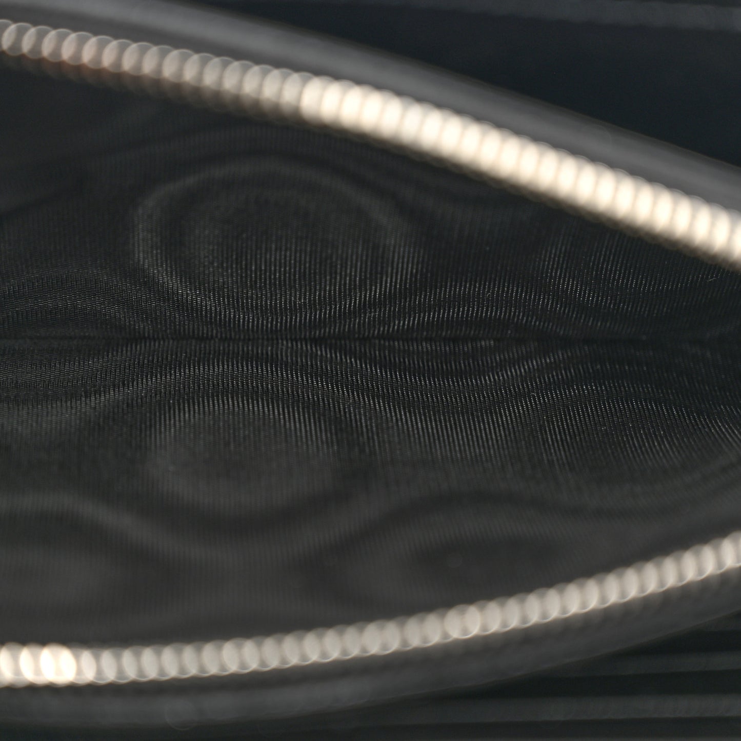 Grain De Poudre Matelasse Chevron Monogram Chain Wallet Black