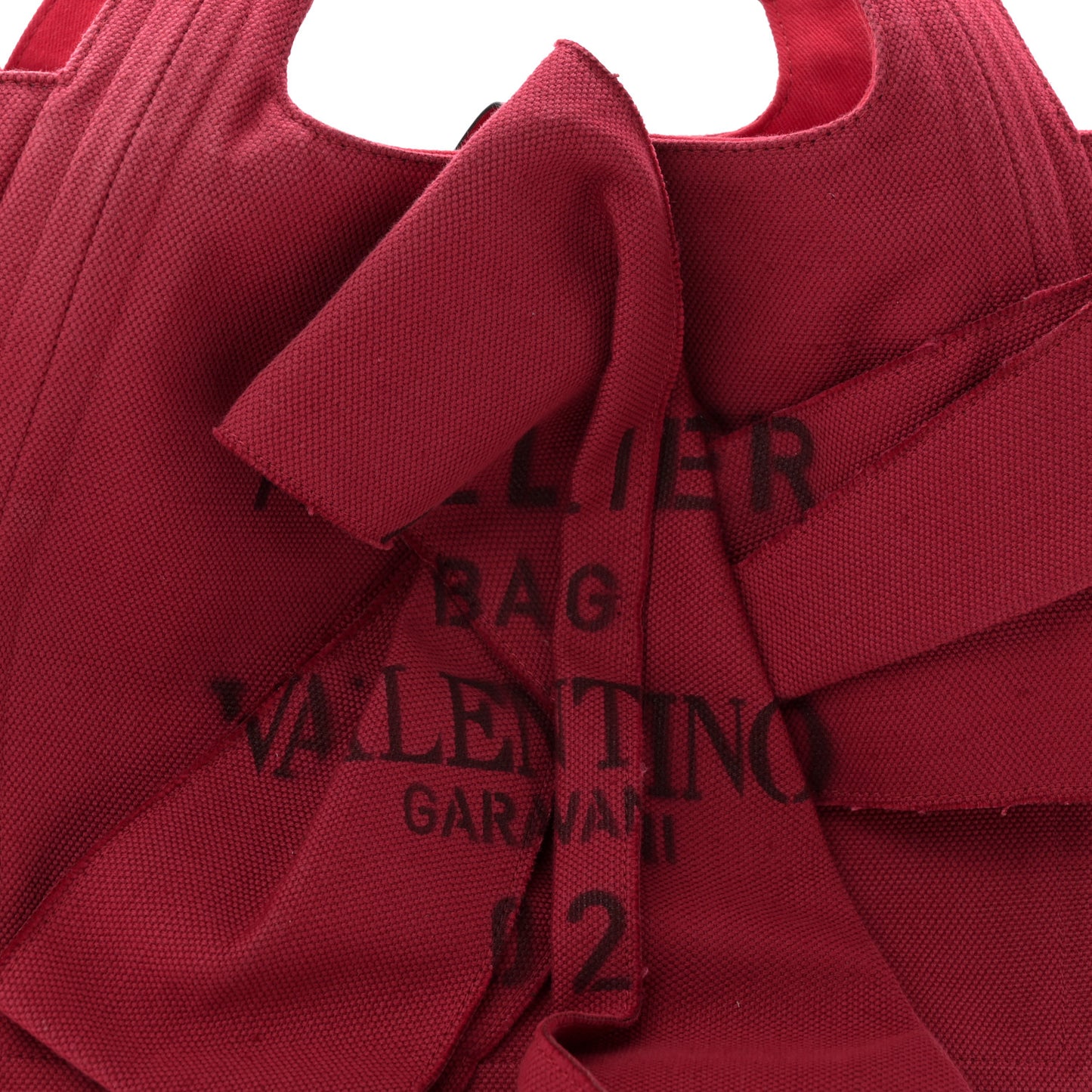 Canvas Atelier 02 Bow Edition Small Tote Bag Red