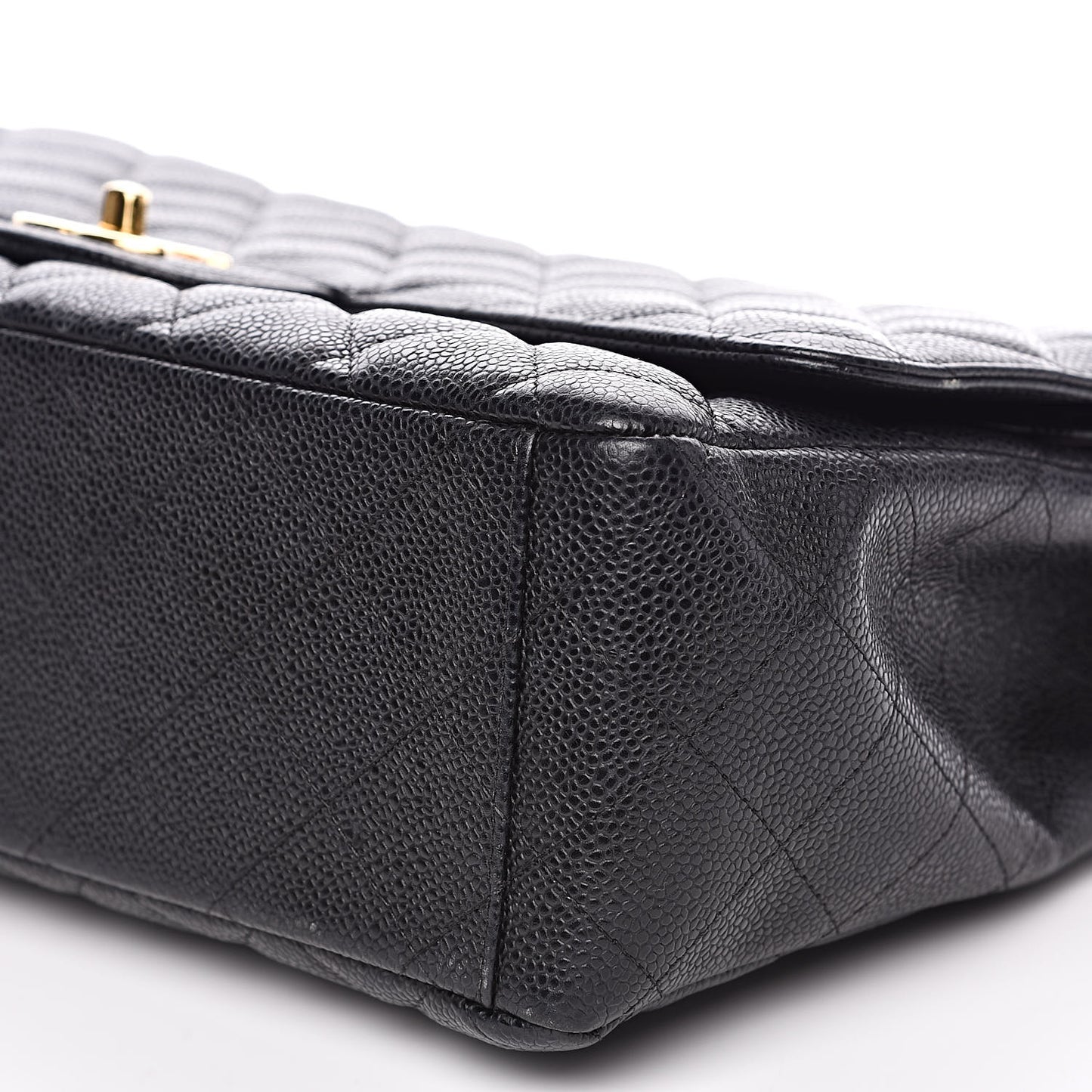 Caviar Quilted Maxi Double Flap Black