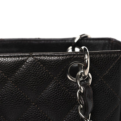 Chanel Caviar Quilted Petit Shopping Tote PST Dark Brown 11 of 12