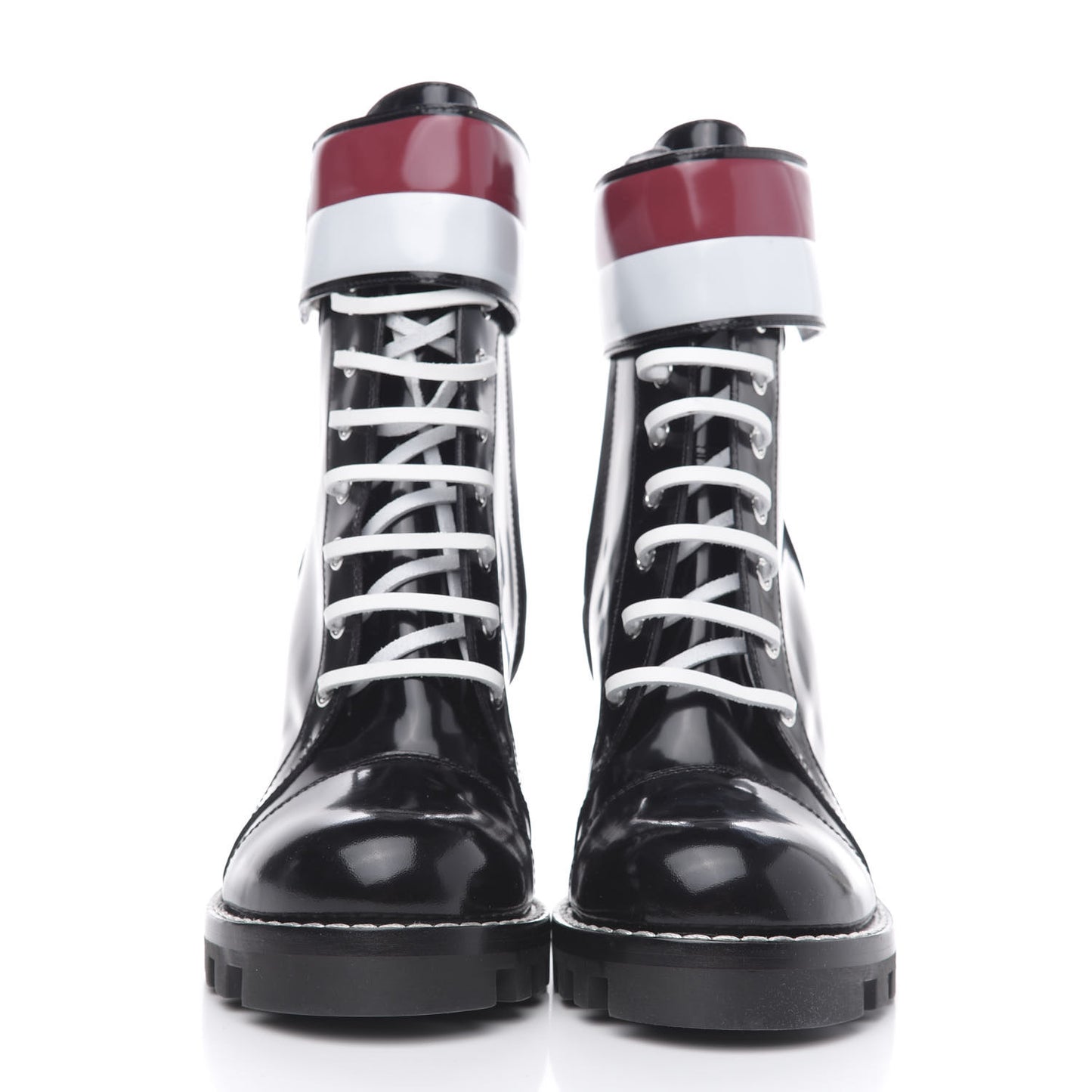Patent Calfskin Star Trail Ankle Boots 38 Black