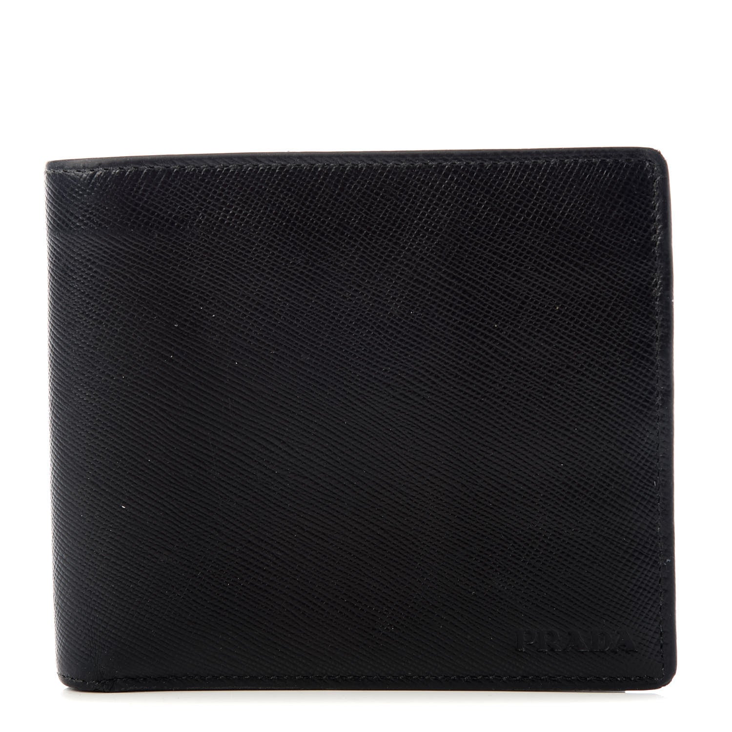 Prada Saffiano Bi-Fold Wallet Black 1 of 6
