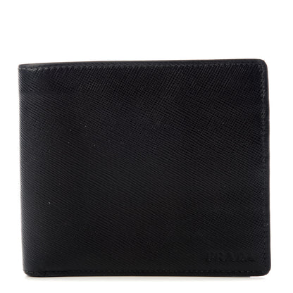 Prada Saffiano Bi-Fold Wallet Black 1 of 6