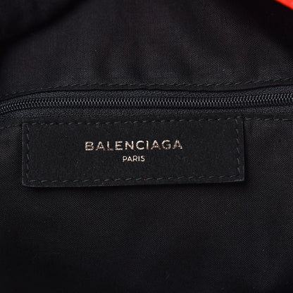 Balenciaga Twill Nylon Allover Logo Print Explorer Backpack Rouge Vermillion White 6 of 9