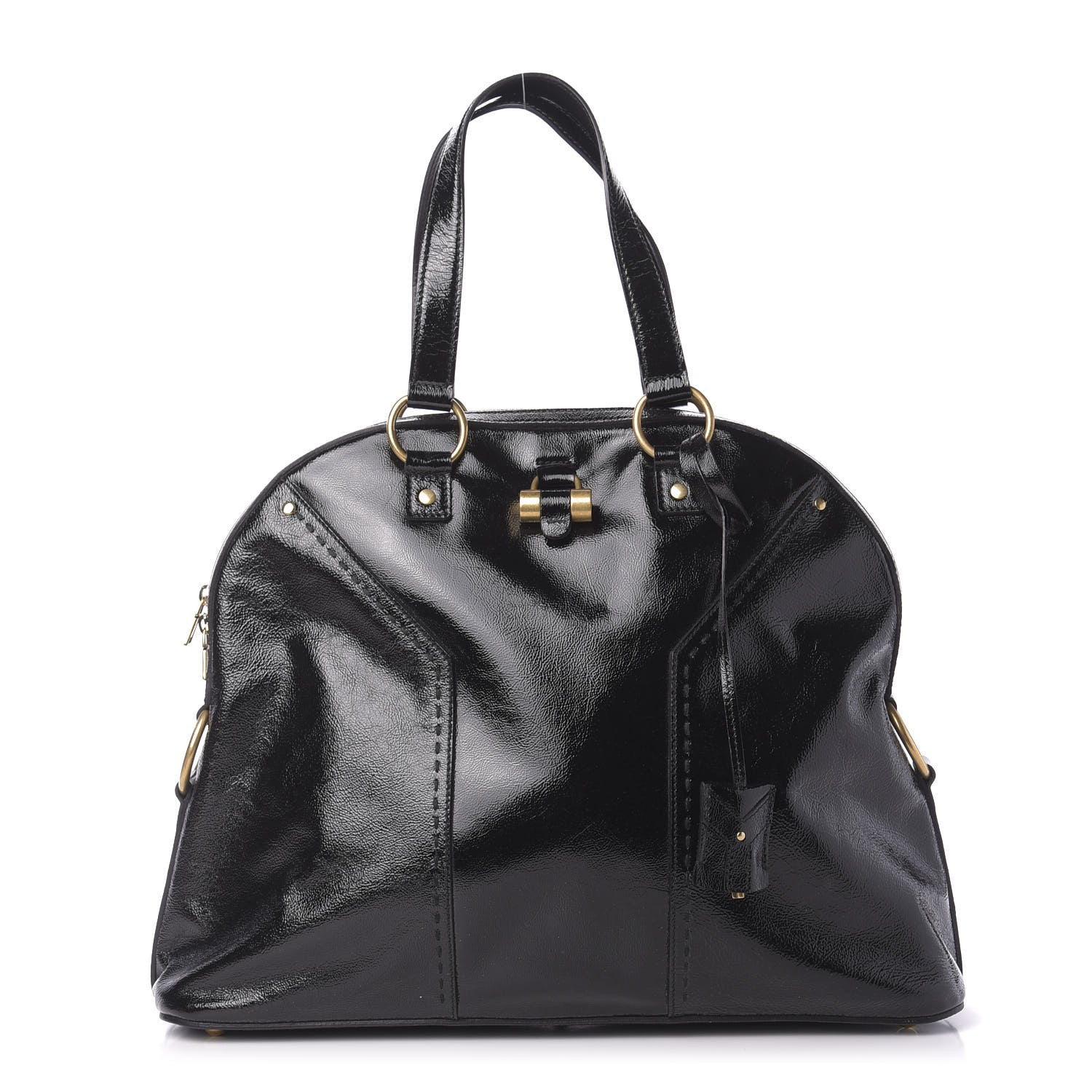 Saint Laurent Patent Oversized Muse Black 1 of 10