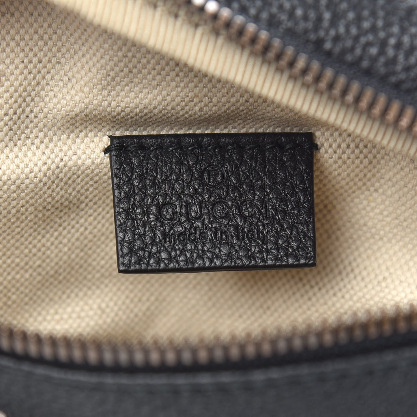 Grained Calfskin Small Logo Belt Bag Black