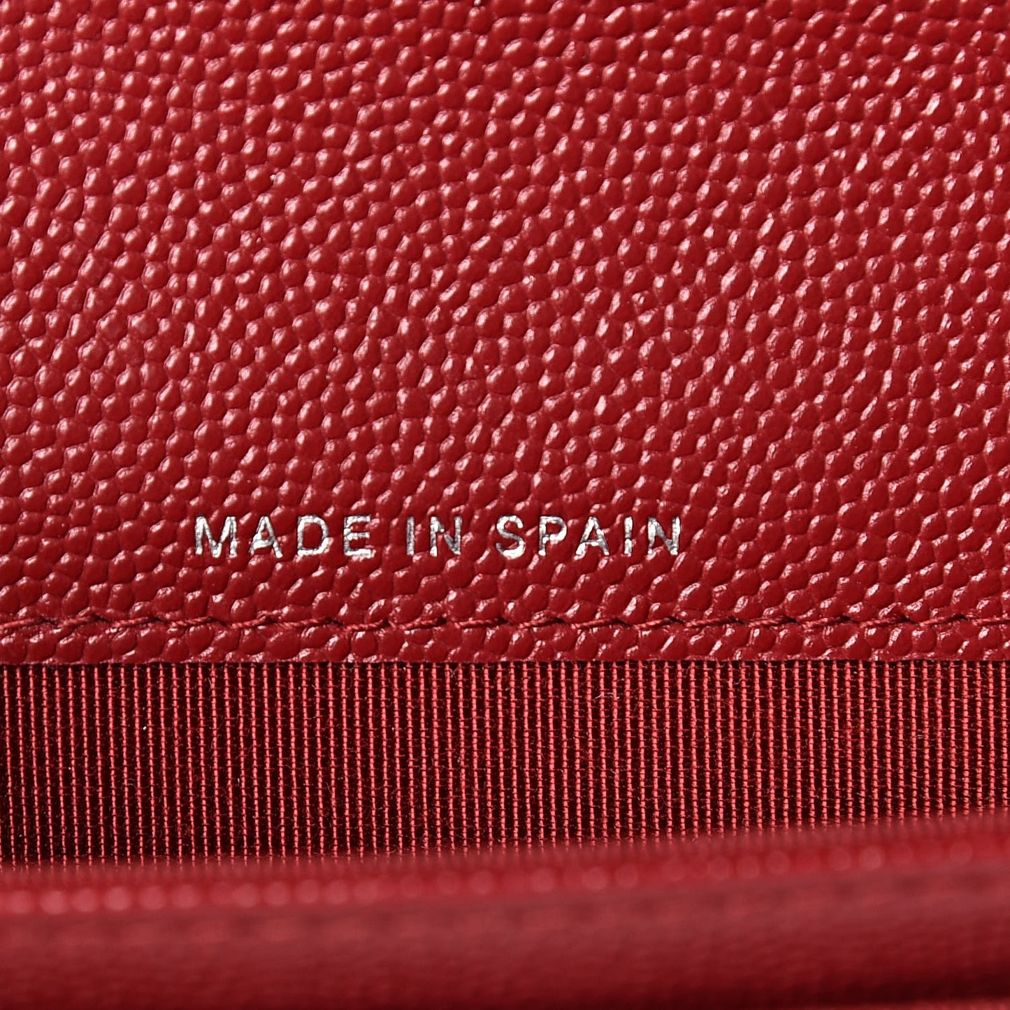Caviar Quilted Flap Card Holder Wallet Red