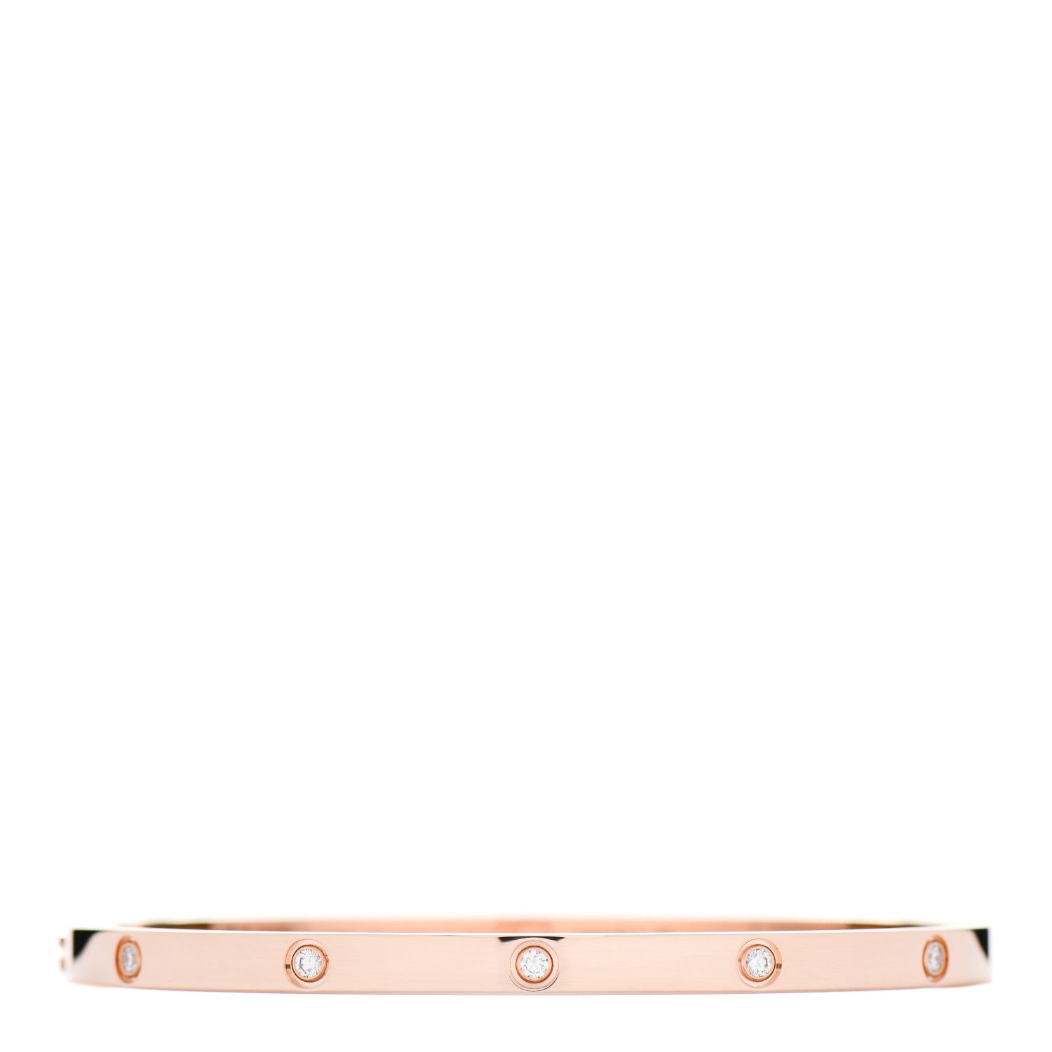 Cartier 18K Pink Gold 10 Diamond Small LOVE Bracelet 16 1 of 4
