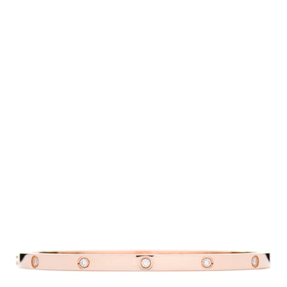 Cartier 18K Pink Gold 10 Diamond Small LOVE Bracelet 16 1 of 4