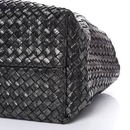 Bottega Veneta Metallic Nappa Intrecciato Medium Moon Cabat 9 of 9
