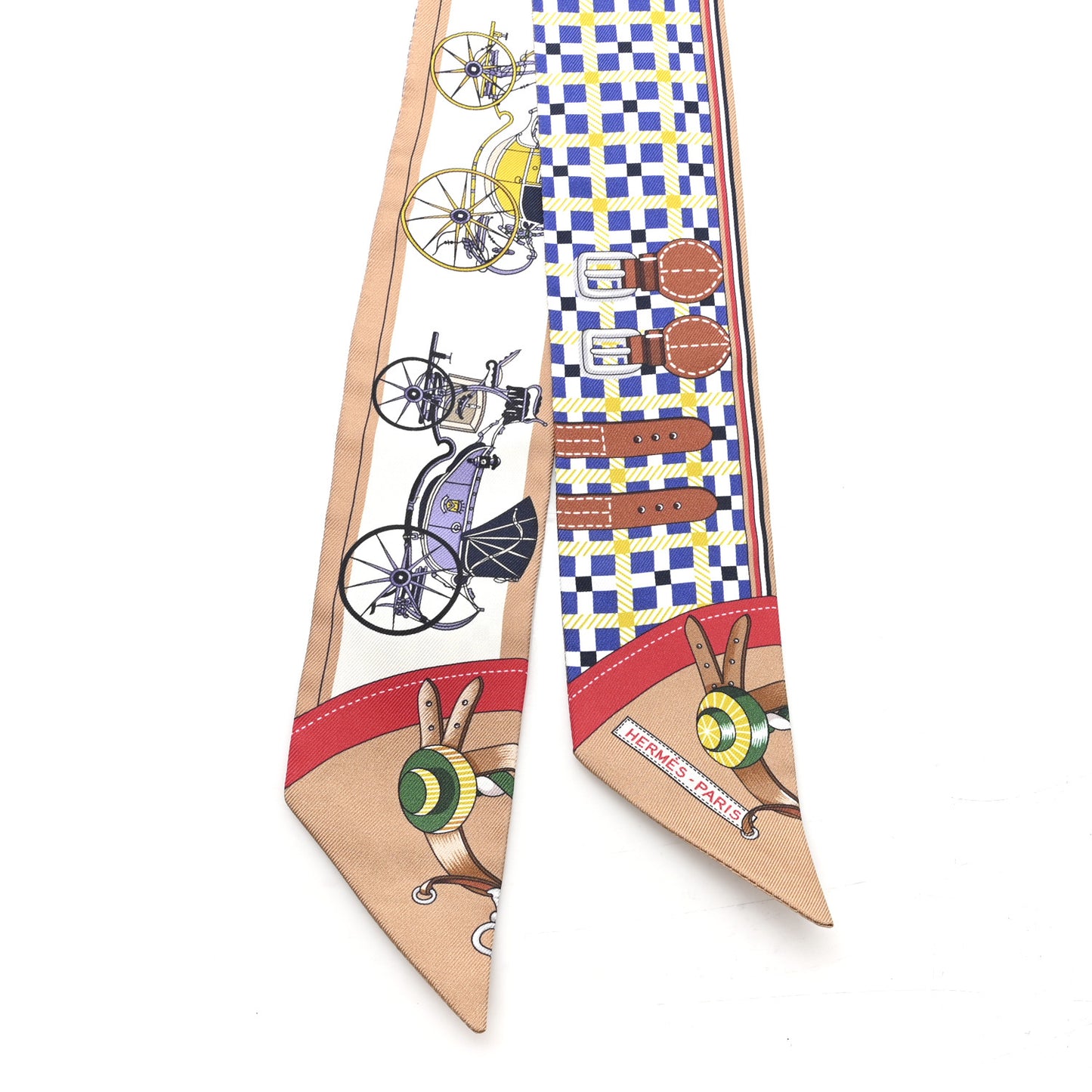 Silk Les Voitures Nouvelle Twilly Bleu Beige Rouge