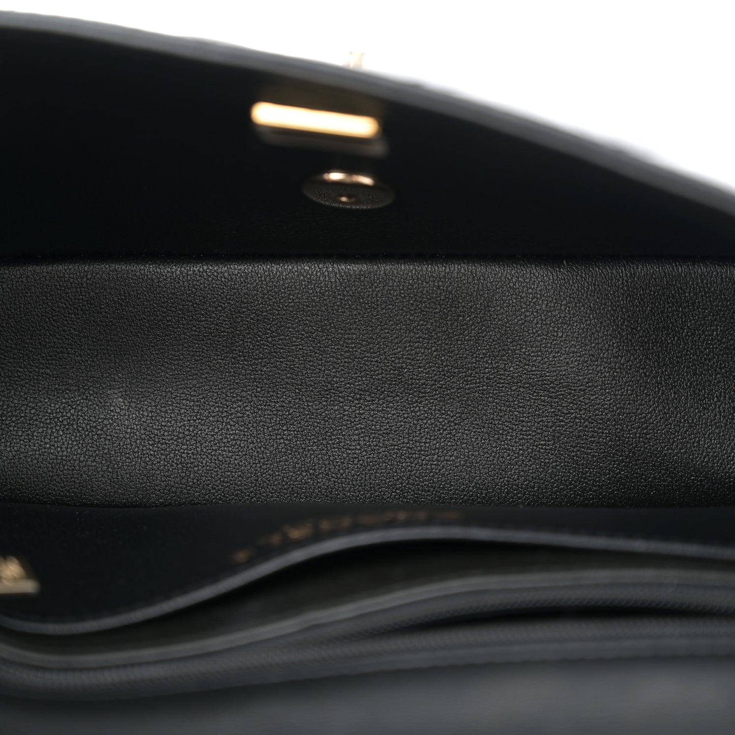 Lambskin Quilted Mini Rectangular Flap Black