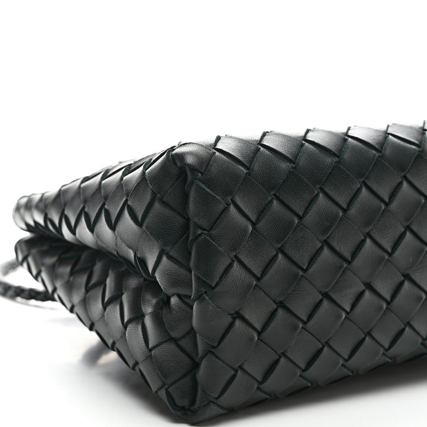 Nappa Intrecciato Small Andiamo Shoulder Bag Emerald Green
