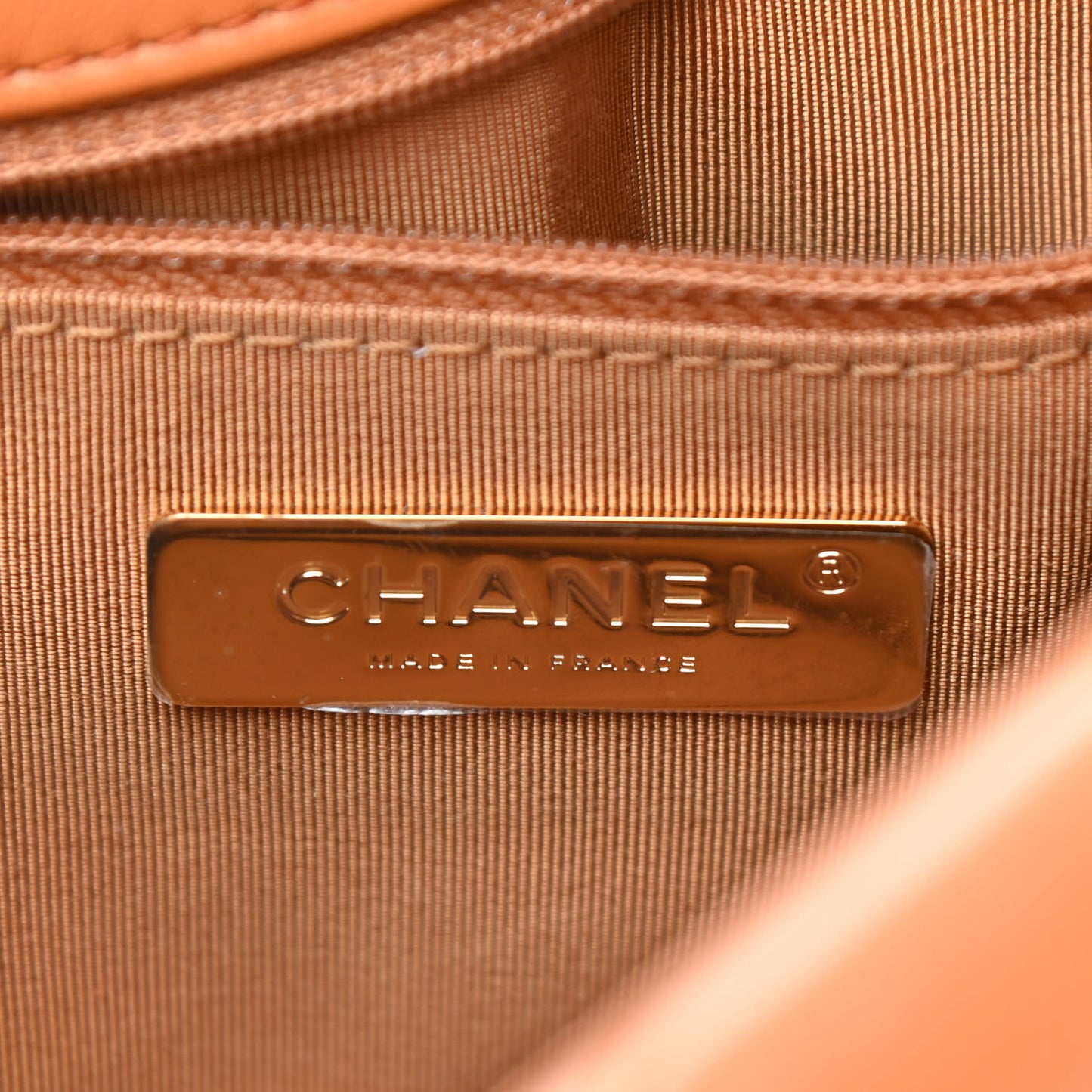 Lambskin Quilted Medium Chanel 19 Flap Light Brown