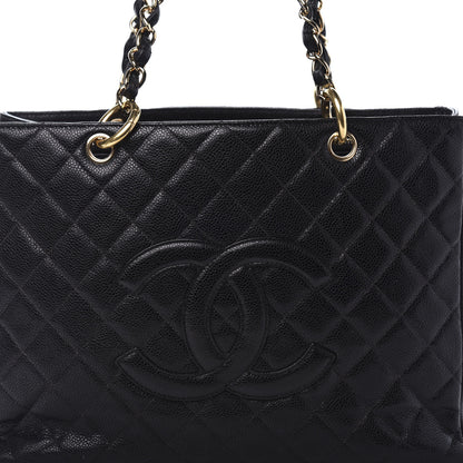 Chanel Caviar Quilted Grand Shopping Tote GST Black 9 of 9