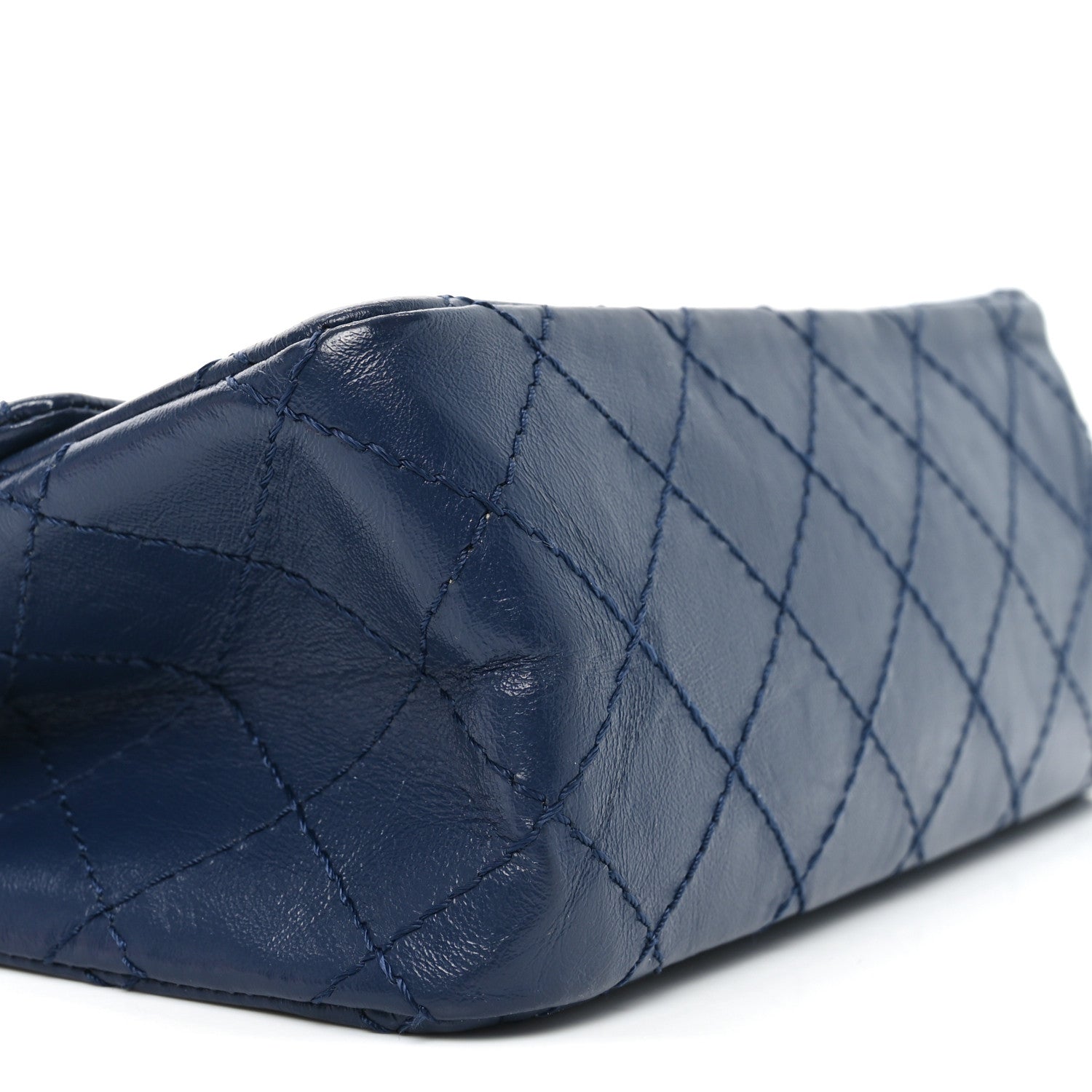 Chanel Aged Calfskin Quilted 2.55 Reissue Mini Flap Navy 9 of 10