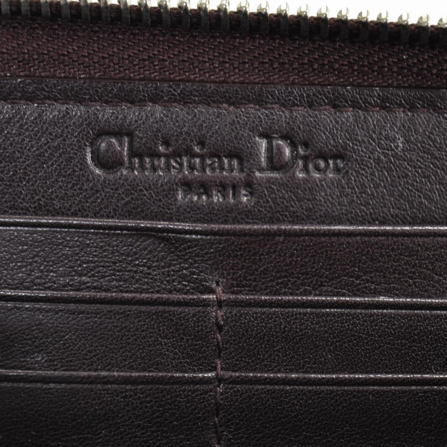 Christian Dior Patent Ultimate Zip Around Wallet Bordeaux 6 of 7