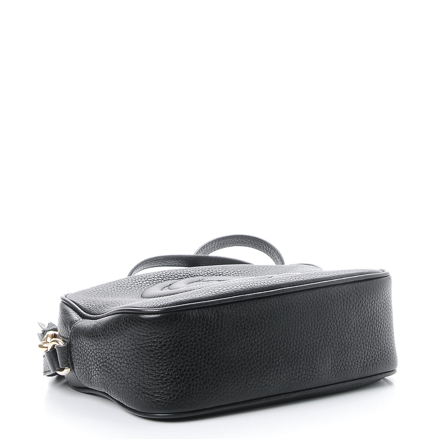 Pebbled Calfskin Small Soho Disco Bag Black