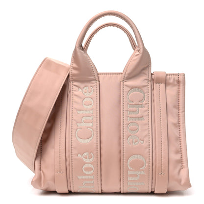 Chloe Nylon Small Woody Tote Rose Dust 1 of 10