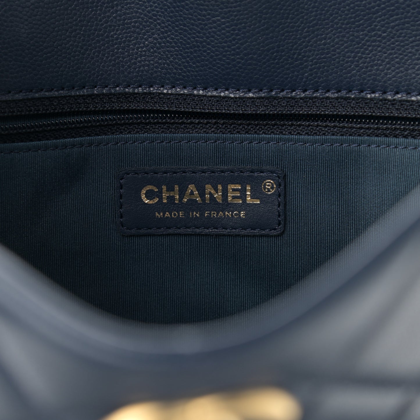 Caviar Quilted Sweet Vertical Shopping Tote Navy