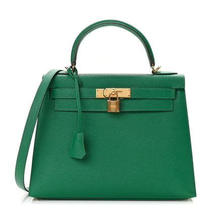 Hermes Epsom Kelly Sellier 28 Vert Vertigo 1 of 11