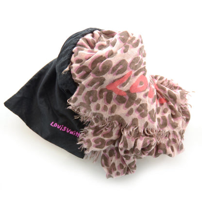 Louis Vuitton Cashmere Silk Leopard Stole Camel 5 of 5