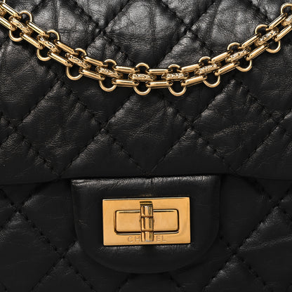 Chanel Aged Calfskin Quilted 2.55 Reissue Mini Flap Black 8 of 10