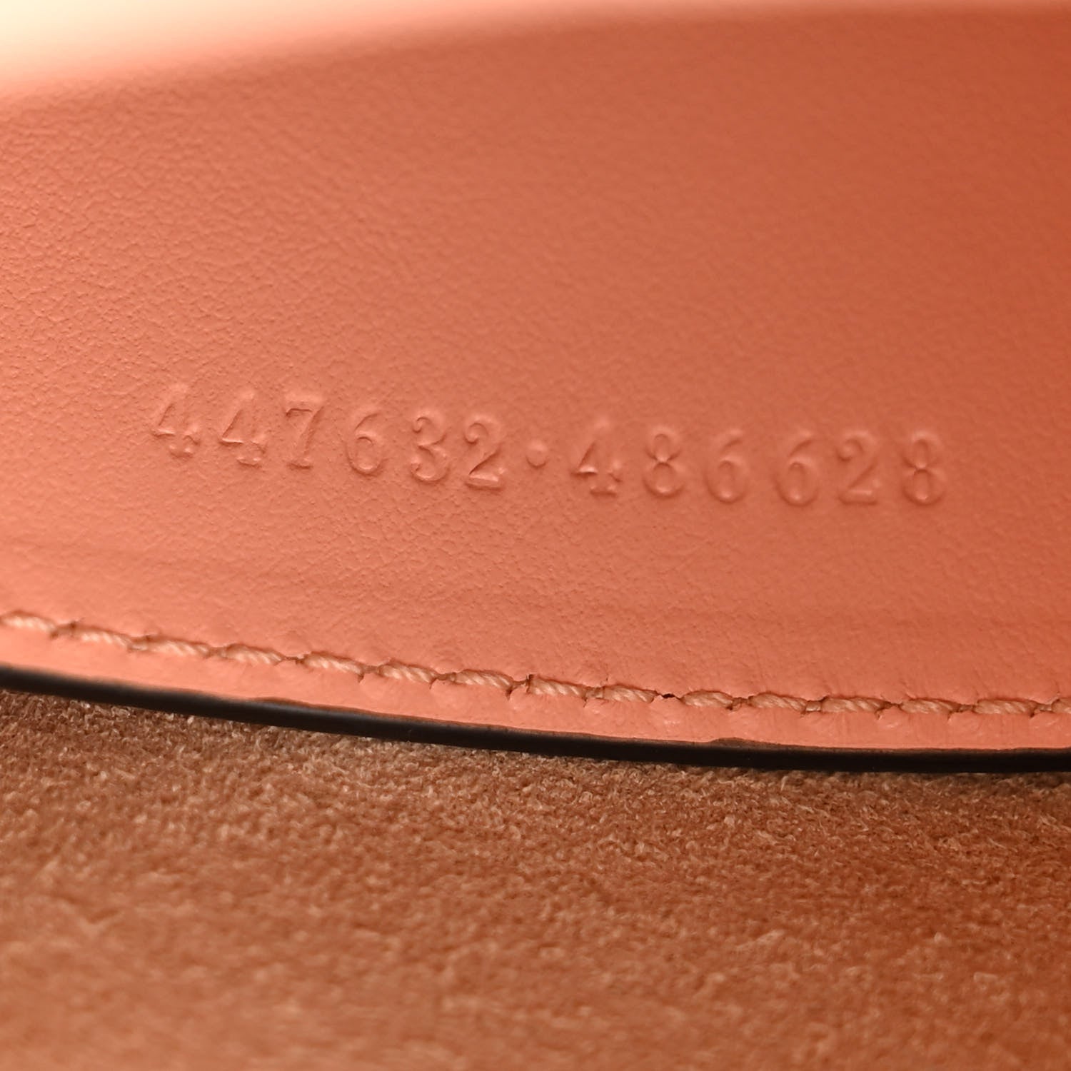 Gucci Calfskin Vertical Ring Matelasse Small GG Marmont Chain Shoulder Bag Peachy Chic 7 of 12