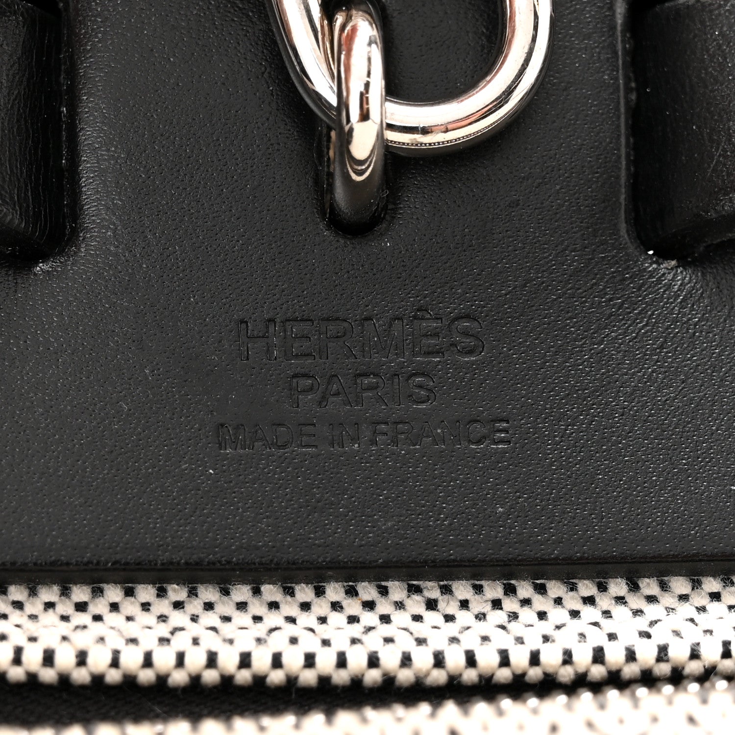 Hermes Toile H Berline Vache Hunter Herbag Zip PM 31 Black Ecru 7 of 15