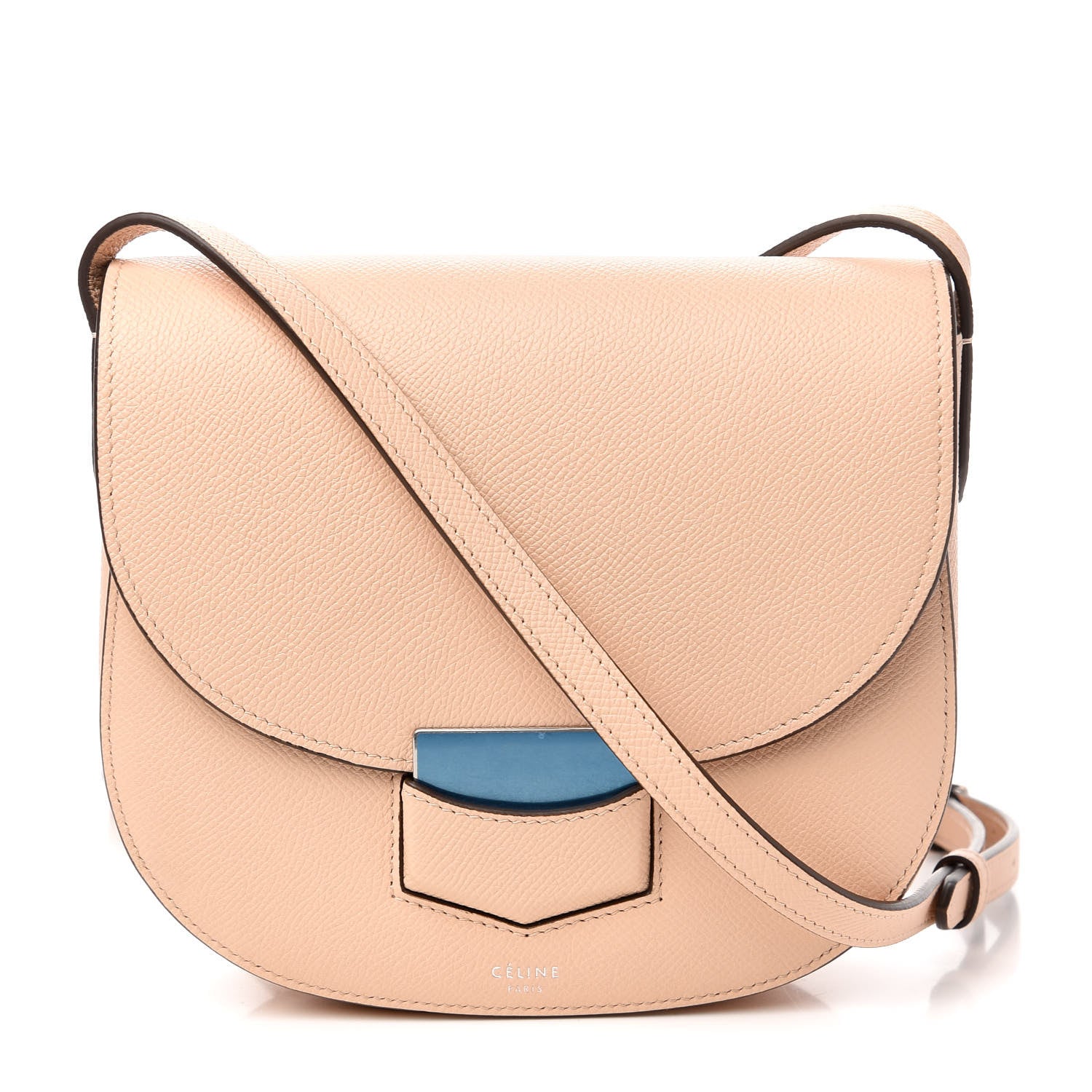Celine Grained Calfskin Small Trotteur Powder 1 of 10