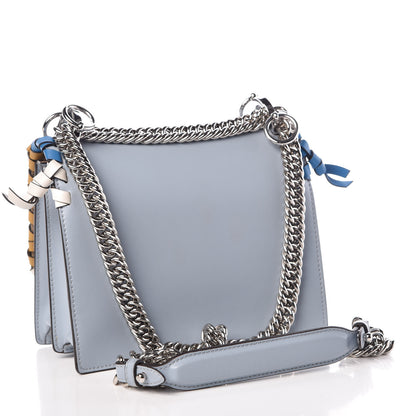 Fendi Vitello Liberty Whipstitch Bow Small Kan I Shoulder Bag Azzurro Polvere Multicolor 3 of 9