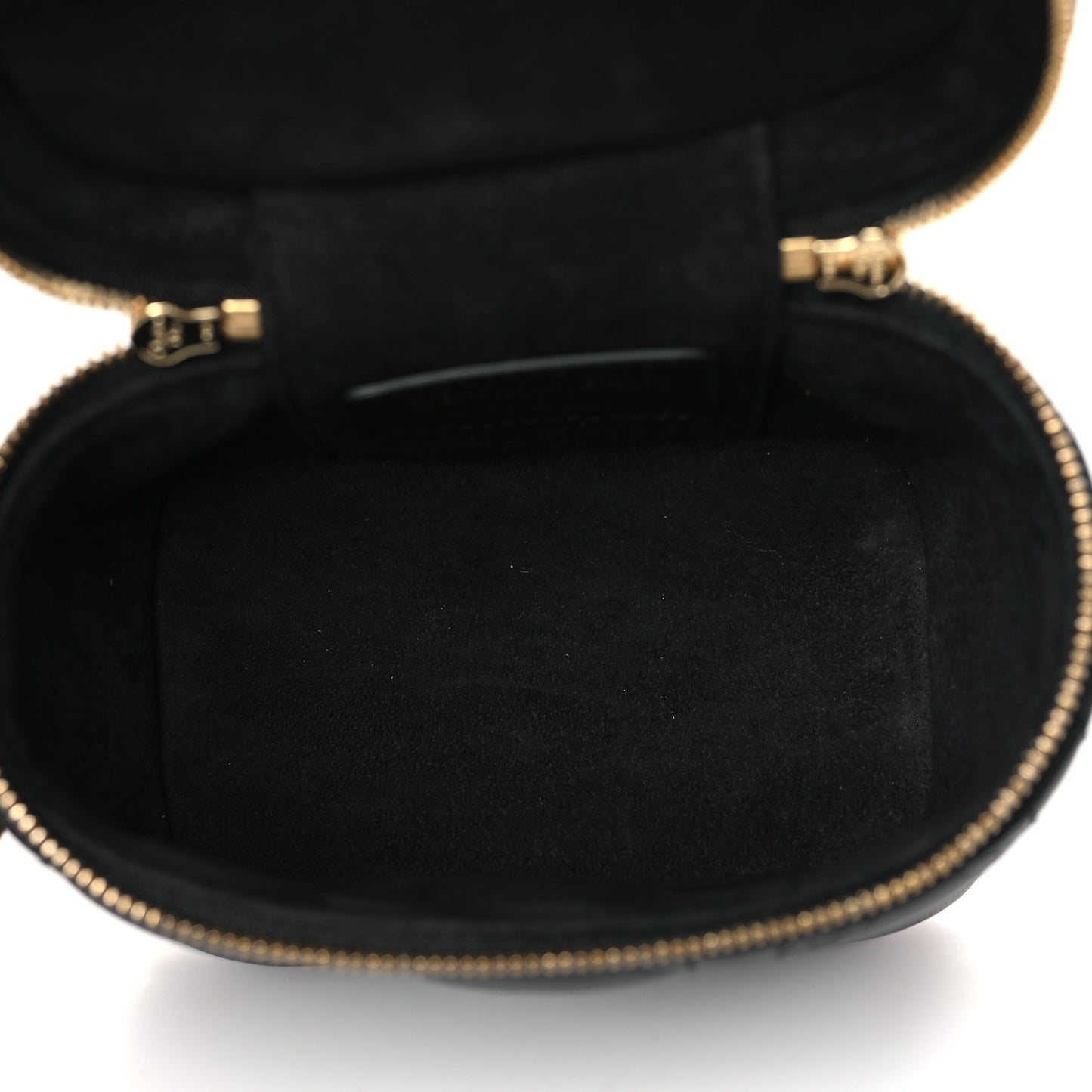 Lambskin Cannage Micro Lady Dior Vanity Case Black
