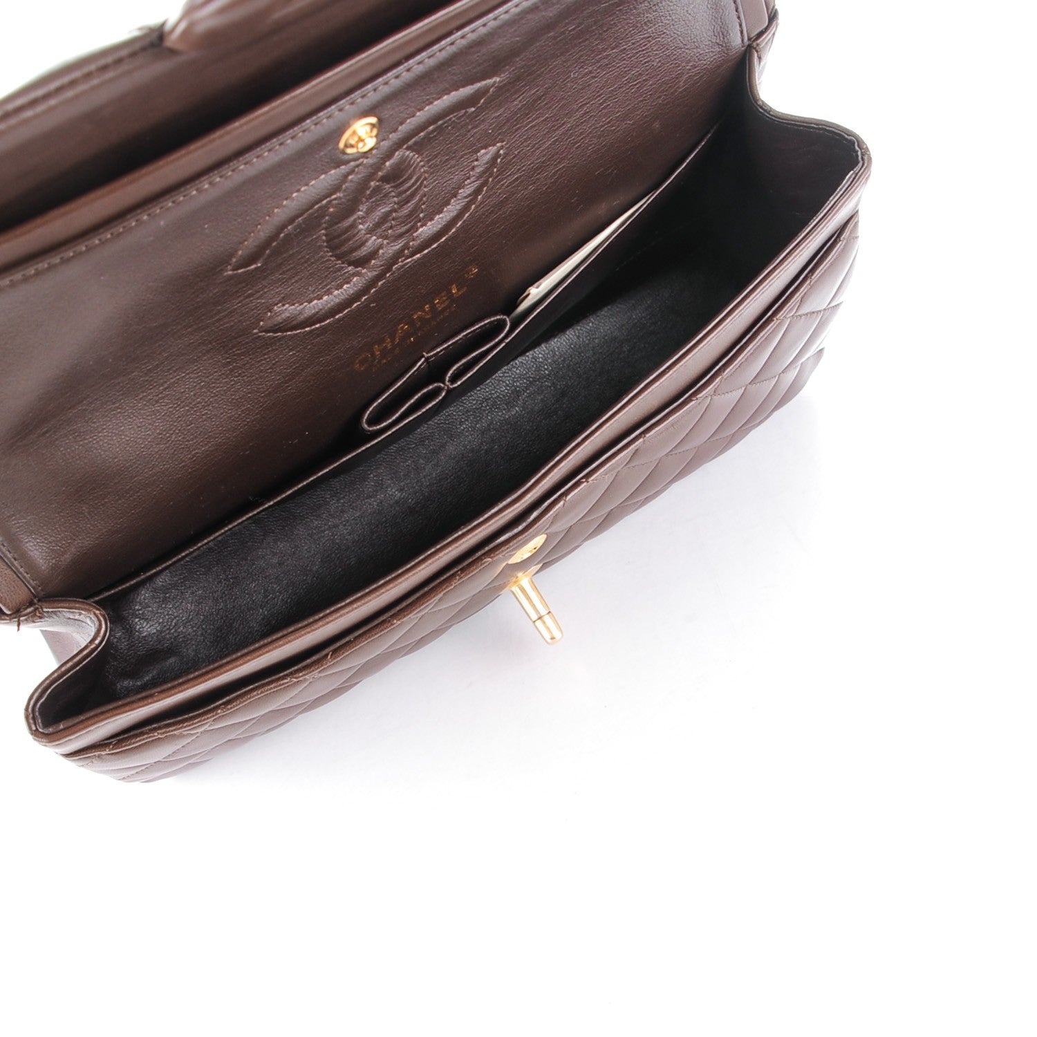 Chanel Lambskin Quilted Medium Double Flap Brown 5 of 12