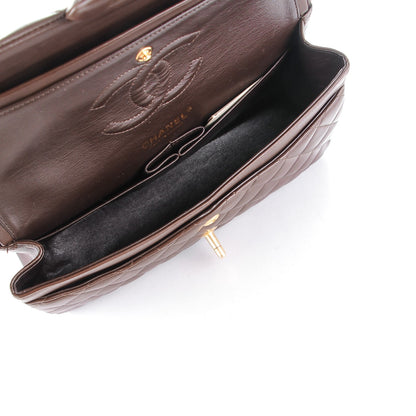 Chanel Lambskin Quilted Medium Double Flap Brown 5 of 12