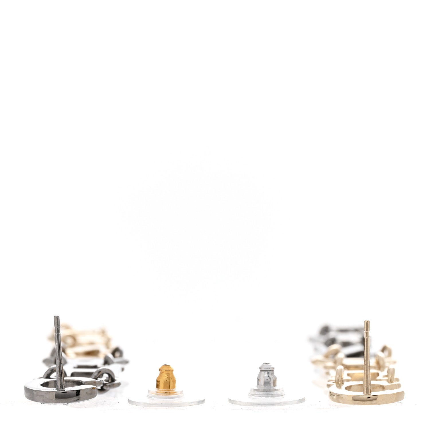 Chanel Crystal Pearl Chanel Bright Young Things Earrings Gold Ruthenium 3 of 5