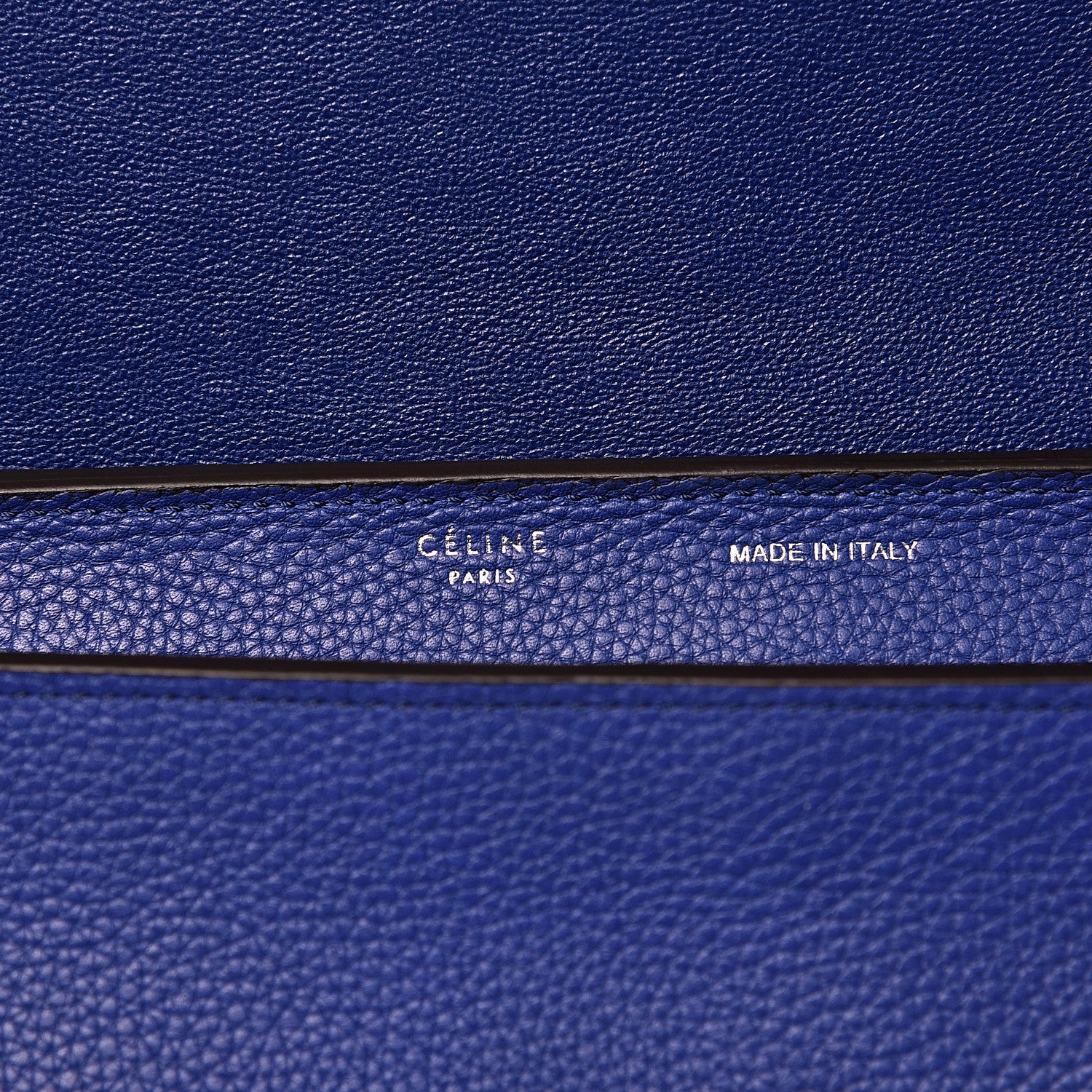 Celine Drummed Calfskin Suede Small Trapeze Indigo 5 of 10