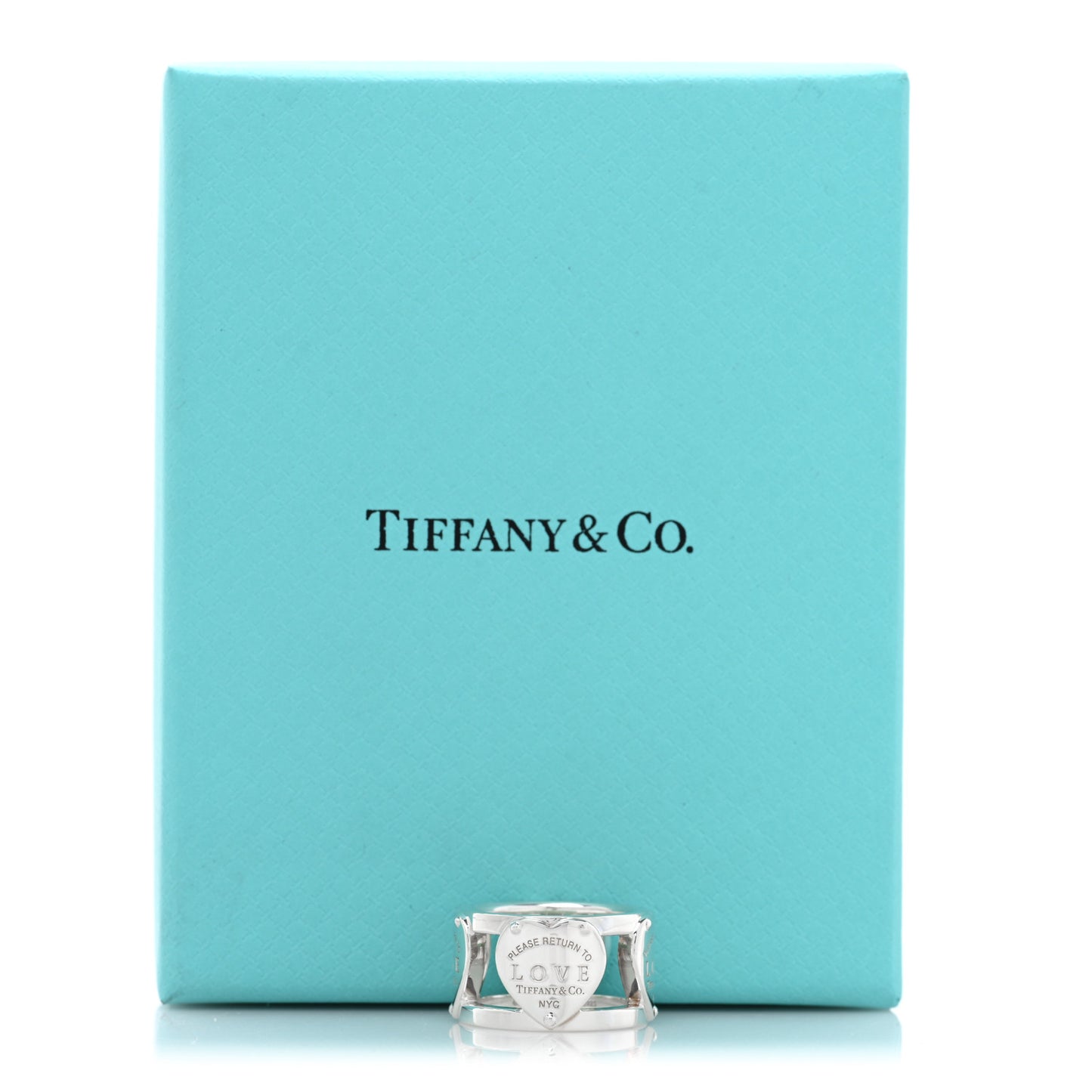 Sterling Silver Return to Tiffany Heart Wide Band Ring 50 5.25