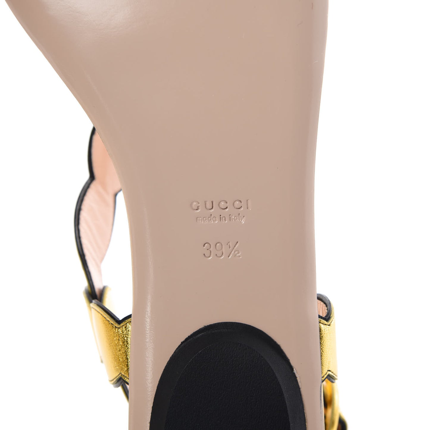 Metallic Nappa Willow Pearl Thong Sandals 39.5 Gold