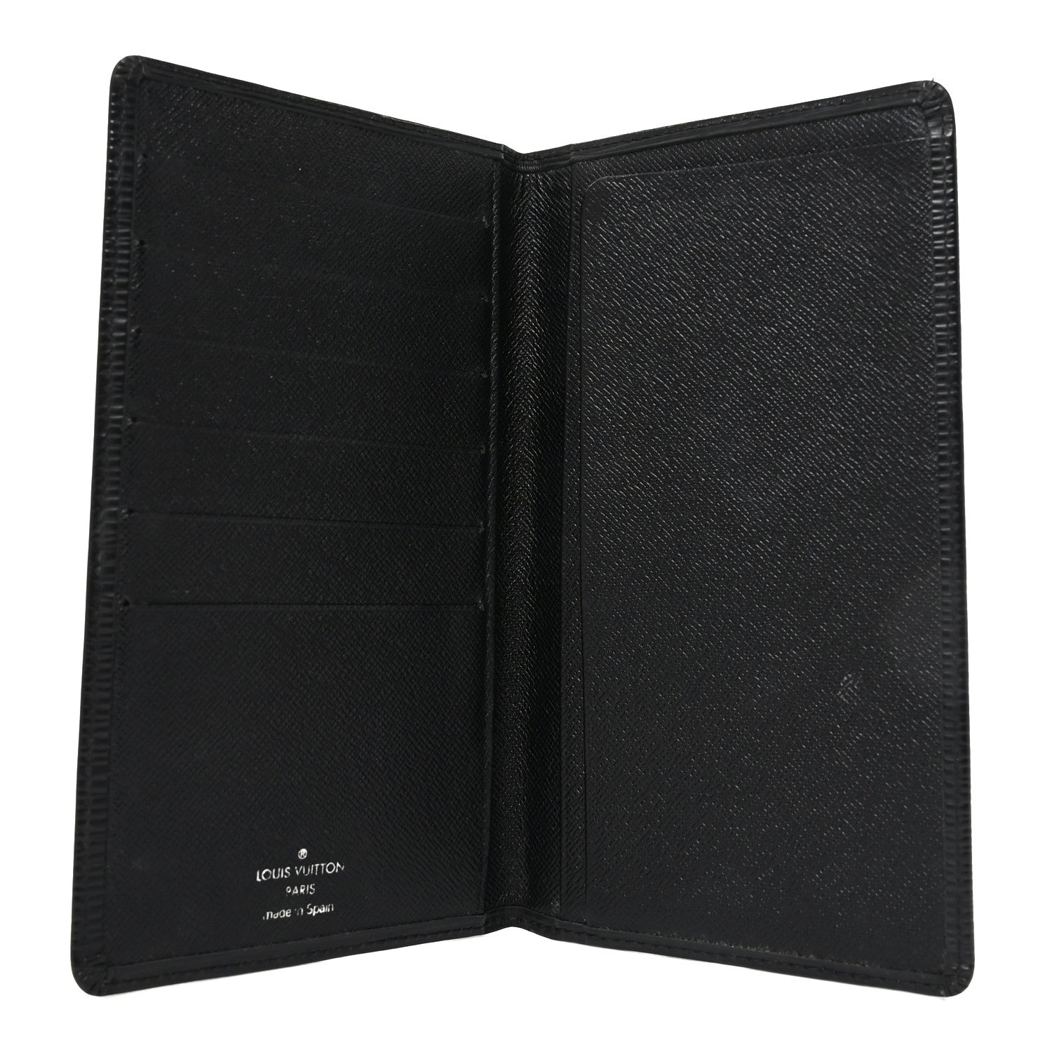 Louis Vuitton Epi Checkbook Organizer Wallet Black 4 of 6