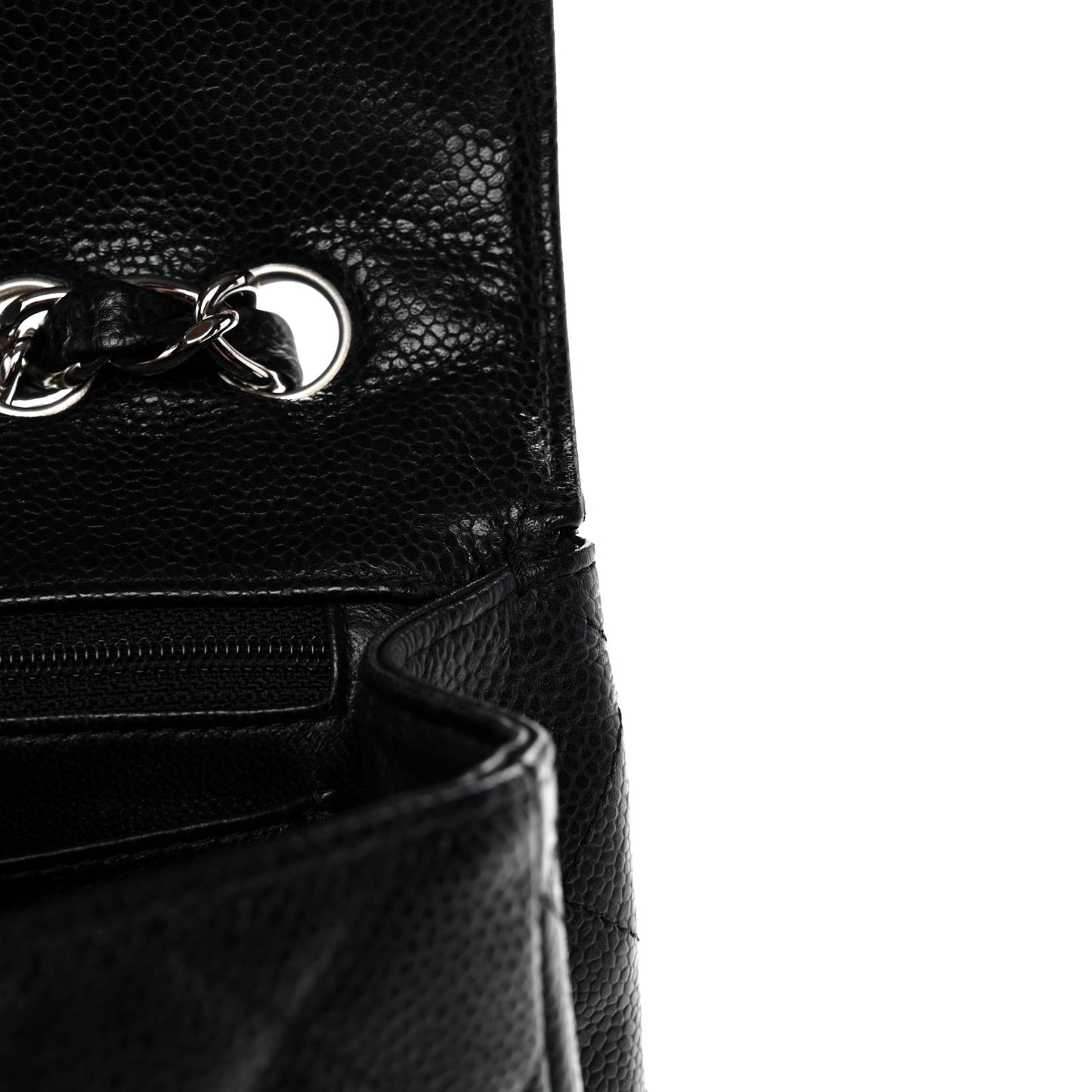 Caviar Quilted Jumbo Single Flap Black