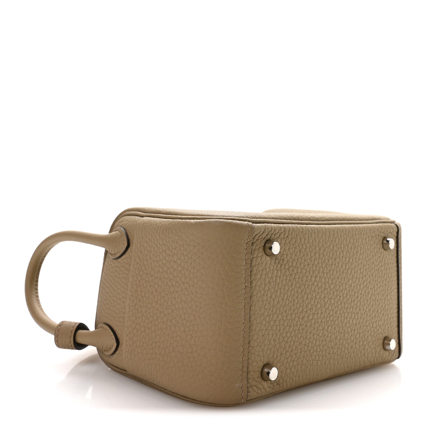 Hermes Taurillon Clemence Mini Lindy 20 Beige Marfa 4 of 11