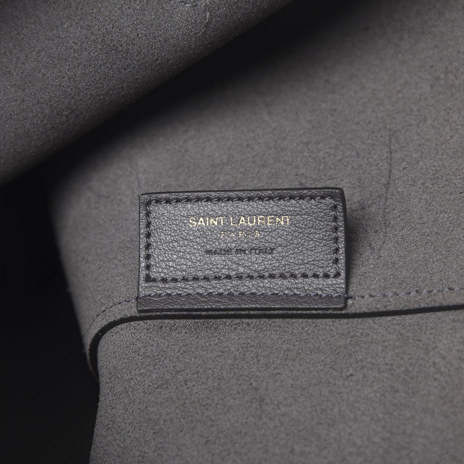 Saint Laurent Calfskin Large Shopping Tote Dark Grey 7 of 18