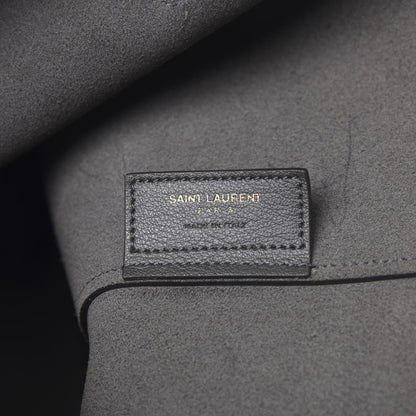 Saint Laurent Calfskin Large Shopping Tote Dark Grey 7 of 18